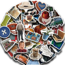 63pcs INS Harajuku Style Graffiti Stickers Decorated For Guitar Notes Luggage DIY Waterproof Laptop Water Cup Bicycle Sticker (ONLINE ORDER ONLY)