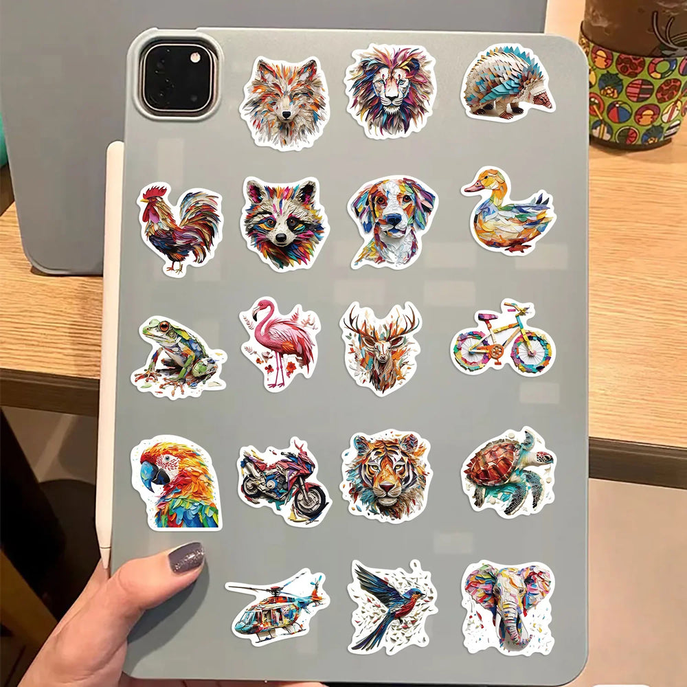 10/30/50Pcs Colorful psychedelic animals Graffiti Stickers For Suitcase Skateboard Laptop Luggage Fridge Phone Car Styling (ONLINE ORDER ONLY)