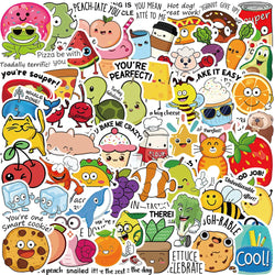 Cartoon Animal Fruit Stickers for Kids - 10/30/50pcs DIY Laptop Notebook Fridge School Teacher Rewards (Online Order Only)