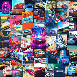 10/30/50pcs Vintage JDM Retrofit Racing Car Graffiti Stickers Poster Car Skateboard Laptop Motorcycle Waterproof Sticker Kid Toy (ONLINE ORDER ONLY)