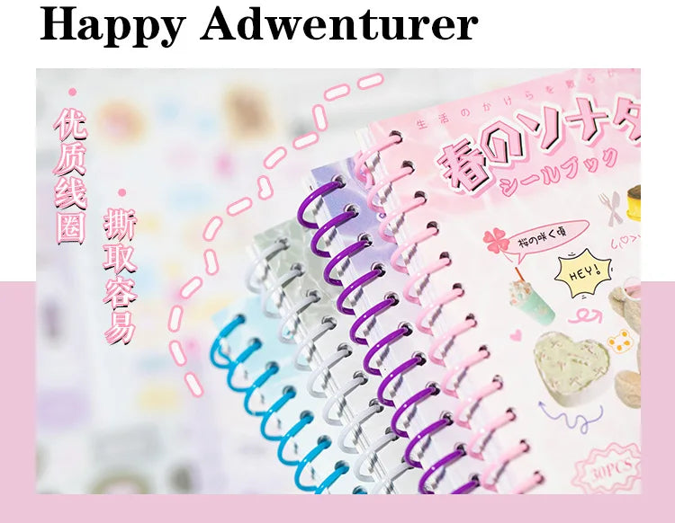 30sheets/piece Korean Ins Cute Collage Material Decorative Sticker Book Laptop Kpop Scrapbook Journal Kawaii Stickers Kids Gift (ONLINE ORDER ONLY)