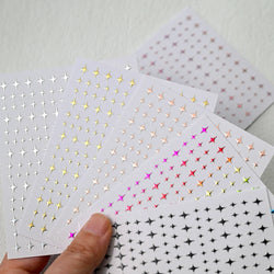 1Sheet Laser Star Nail Stickers 3D Metallic Mirror Gold/Silver Irregular Star Manicure Decals Y2K Self Adhesive Nails Decoration (ONLINE ORDER ONLY)