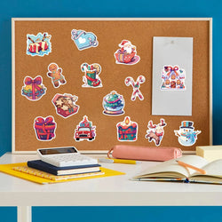 50pcs New Year Merry Christmas Stickers Santa Claus Snowman Children Gift Decal Skateboard Suitcase Sticker for Kids﻿ (ONLINE ORDER ONLY)