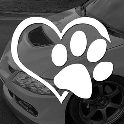 Dog's paw Hearts Sticker,Cute Car Body Window Bumper Vinyl Decal,For Cars, Trucks, Walls, Laptops, Windows, Motorcycles, Bumpers (ONLINE ORDER ONLY)