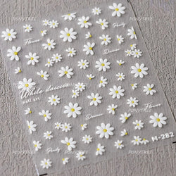 Cute Bee Honey Jar Daisy Flowers Gather Honey Pot Love Heart Green Leaves Reliefs Self Adhesive Nail Art Stickers Manicure Decal (ONLINE ORDER ONLY)