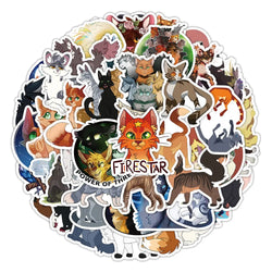 Cat Warrior Anime Cartoon Stickers for Laptop, Luggage, Skateboard, DIY, Kids - 10/30/50/100PCS (ONLINE ORDER ONLY)