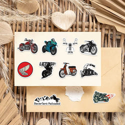 50PCS Motorcycle Sticker Retro Decorative For Guitar Skateboard Computer Harley Motorbike Personalized Graffiti Stickers Pack (ONLINE ORDER ONLY)