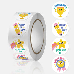 500pcs/roll Cute Cartoon Sealing Stickers Thank you Sticker Envelope Gift Decor Labels Children Stationery Stickers 1 Inch (ONLINE ORDER ONLY)