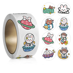 500pcs/roll Cute Cartoon Sealing Stickers Thank you Sticker Envelope Gift Decor Labels Children Stationery Stickers 1 Inch (ONLINE ORDER ONLY)