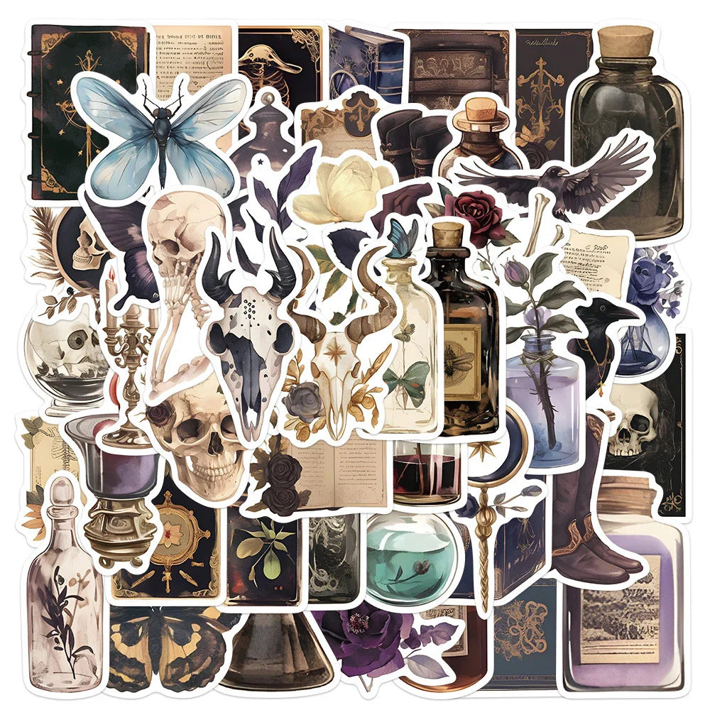 Gothic Dark Pharmacist Bottle Anime Stickers Pack - Laptop, Phone, Notebook Decals (ONLINE ORDER ONLY)