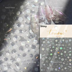 Colorful Bubbles Star Shiny Dreamy Glass Shards Flat 5D Soft Embossed Relief Self Adhesive Nail Art Sticker Chic Manicure Decal (ONLINE ORDER ONLY)