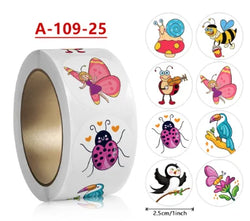 500pcs /rolls  Kids lnspirational Stickers Cute Animal Stickers Reward Stickers Kids Stickers Wholesale self-adhesive Labels (Online Order Only)