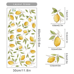 Cartoon Lemon Leaves Watercolor Wall Stickers Vinyl Removable Decals Kids Room Decor (Online Order Only)