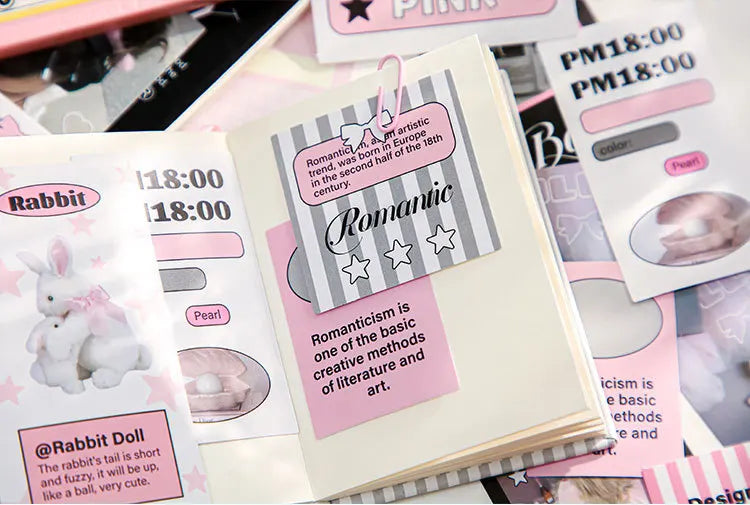 30Pcs Korean Ins Cute Girl Heart Scrapbooking Stickers Hand Account Idol Card Album DIY Phone Deco Material Stationery Sticker (ONLINE ORDER ONLY)