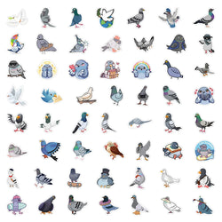 10/30/60PCS Cute Pigeon Stickers Cartoon Animal Wall Decals Decoration DIY Laptop Phone Notebook Suitcase Car Bike Kids Toy Gift (Online Order Only)