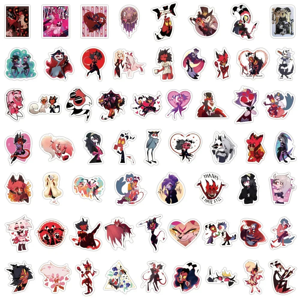 60/120Pcs Helluva Boss Cartoon Sticker Packs (ONLINE ORDER ONLY)