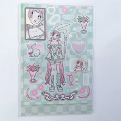 Korean ins Sweet Cool Girl Sticker Scrapbooking Diary DIY Album Decoration Sticker Aesthetic Stationery Art Supplies Personalizd (ONLINE ORDER ONLY)