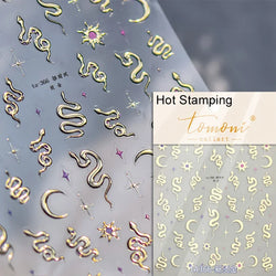 Dreamy Moon Star Cloud Butterfly Starrylight Rhinestone 5D Soft Embossed Relief Nail Art Sticker 3D Decal Decoration Manicure (ONLINE ORDER ONLY)