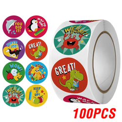 100-500pcs Cute Cat Stickers Animal Cartoon Label Gifts Decoration School Reward Encourage Student Stationery Thank You Stickers (ONLINE ORDER ONLY)