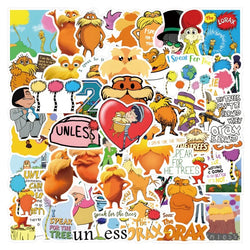 55pcs Lorax Cartoon Stickers for Laptop, Phone, Scooter, Water Bottle, Suitcase, Stationery, Refrigerator (Online Order Only)