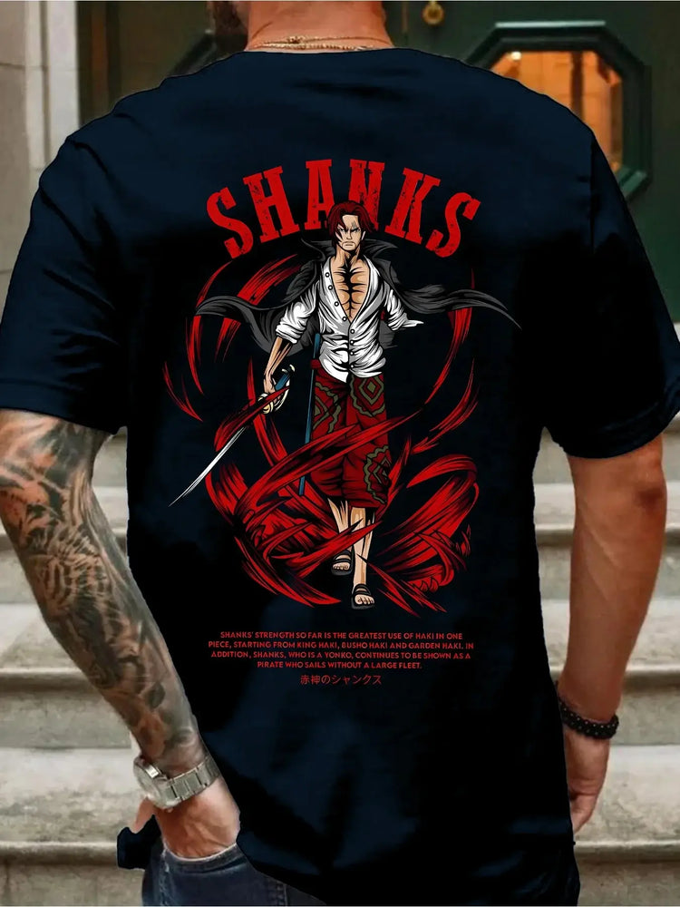 One Piece Shanks Summer T-shirt Retro Oversized Cotton (ONLINE ORDER ONLY)