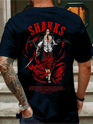 One Piece Shanks Summer T-shirt Retro Oversized Cotton (ONLINE ORDER ONLY)