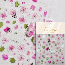 Pink Hot Stamping Flower Charm Peach Blossom Canglan Clover Daisy Pearl Self Adhesive Nail Art Decoration Sticker Manicure Decal (ONLINE ORDER ONLY)