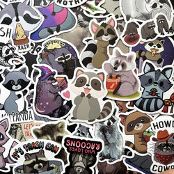 50Pcs 2022 New Cartoon Raccoon Stationery Sticker Waterproof Decals Laptop Scrapbooking Planner Diary Stickers Kids Gift Toys (ONLINE ORDER ONLY)