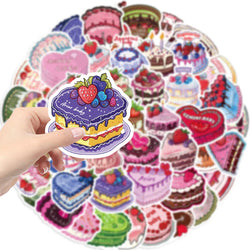 50pcs Cartoon Cake Zodiac Stickers Kawaii Waterproof Graffiti Vinyl Decals for laptop Guitar Suitcase Skateboard Kids Gift (ONLINE ORDER ONLY)