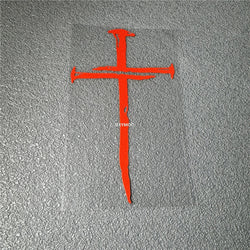 Car Stickers Jesus Cross Nails Christian Symbol God Christ Symbol Decal Motor Body Helmet Applique Auto Window Body Decals Vinyl (ONLINE ORDER ONLY)