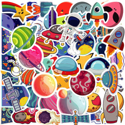 Outer Space Astronaut Planet Stickers for Laptop, Luggage, Phone, Guitar, Motorcycle, Kid Toy - 10/30/50PCS (ONLINE ORDER ONLY)