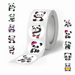 100-500pcs Cute Panda Cartoon Stickers Reward Sticker for Kids Gift Decoration Envelope Sealing Labels Stationery Stickers 1inch (ONLINE ORDER ONLY)