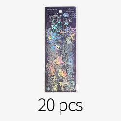 20 pcs Laser Flash Stickers Adhesive Scrapbooking Craft Supplies (Online Order Only)