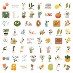 10/60Pcs Vintage Art Bohemia Stickers Retro Boho Cartoon Vinyl Decals Laptop Phone Car Scrapbooking Notebook Sticker Kid Toy (ONLINE ORDER ONLY)