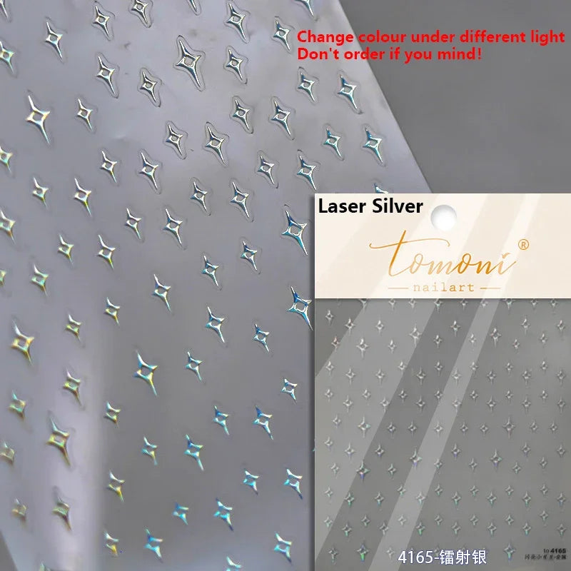 Dreamy Moon Star Cloud Butterfly Starrylight Rhinestone 5D Soft Embossed Relief Nail Art Sticker 3D Decal Decoration Manicure (ONLINE ORDER ONLY)