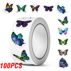 100-500pcs Butterfly Cartoon Graffiti Stickers DIY Phone Guitar Laptop Notebook Suitcase Waterproof Sticker Kids Toy (ONLINE ORDER ONLY)