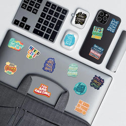 50Pcs Inspirational English Phrases Sticker Motivational For Suitcase Skateboard Laptop Luggage Phone Styling DIY Decal Pegatina (Online Order Only)