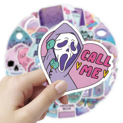 10/30/50pcs Gothic Magic Skull Cartoon Stickers Decals Laptop Car Phone Motorcycle Fridge Bike Cool Waterproof Sticker Kids Toys (ONLINE ORDER ONLY)