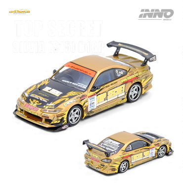 (Pre-Order) INNO64 TOP SECRET Silvia S15 D1GP Champion 2004 - Gold 1:64 (ONLINE ORDER ONLY)