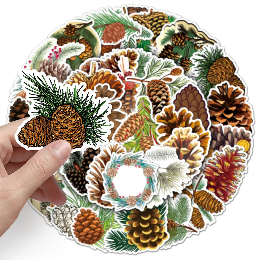 Pinecone Cartoon Stickers Waterproof Decals for Kids, Luggage, Laptop, Phone, Bike, Skateboard (10/30/50PCS) (ONLINE ORDER ONLY)