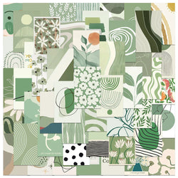 Sage Green Minimalist Art Stickers - 10/30/50pcs Laptop Phone Fridge Decor (ONLINE ORDER ONLY)