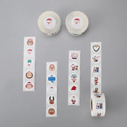 100-500pcs Merry Christmas Holiday Decoration Sticker 2.5cm Party Gift Baking Seal Sticker Invitation Letter Envelope Sticker (ONLINE ORDER ONLY)