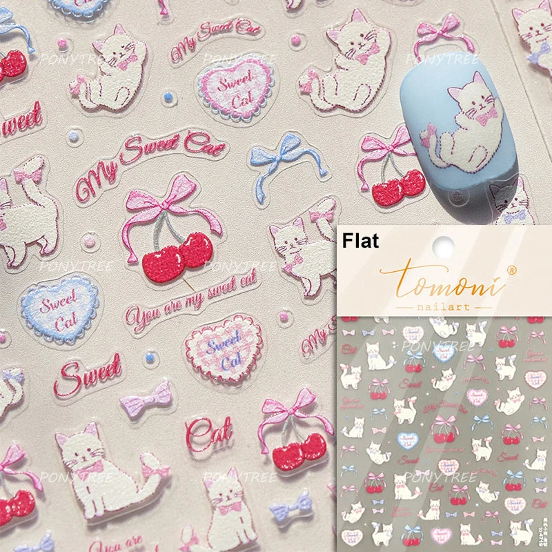 Sexy Red Grape Wine Bowknot Cocktail Goblet Cup Soda Liquid Shiny Sparkling Self Adhesive Nail Art Stickers 3D Manicure Decals (ONLINE ORDER ONLY)