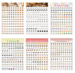 18 Sheets/piece Cute Mini Stickers Decorative Stickers Scrapbooking Laptop DIY Sticker Kids Toy Gift School Stationery (ONLINE ORDER ONLY)