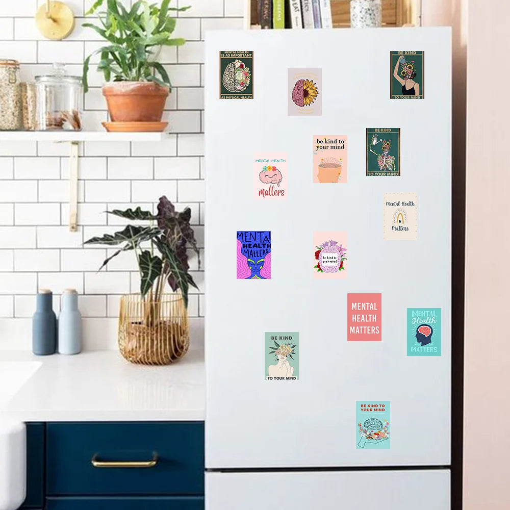 25Pcs Mental Health Awareness Sticker For Phone Cup Bottle Luggage Laptop Fridge Guitar Waterproof Decal Kid Gift Toy Decor (ONLINE ORDER ONLY)