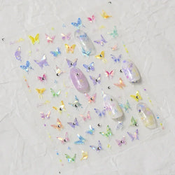 Dreamy Moon Star Cloud Butterfly Starrylight Rhinestone 5D Soft Embossed Relief Nail Art Sticker 3D Decal Decoration Manicure (ONLINE ORDER ONLY)