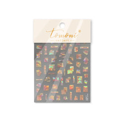 Shiny Colorful Color Block Fragment Square Fragment Grid Rhombus 3D Self Adhesive Nail Art Stickers Rhinestone Manicure Decals (Online Order Only)