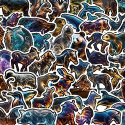 10/30/50PCS Cool Neon Style Animal Sticker PVC Waterproof Graffiti Sticker DIY Fridge Stationery Phone Notebook Car Decals Toys (ONLINE ORDER ONLY)