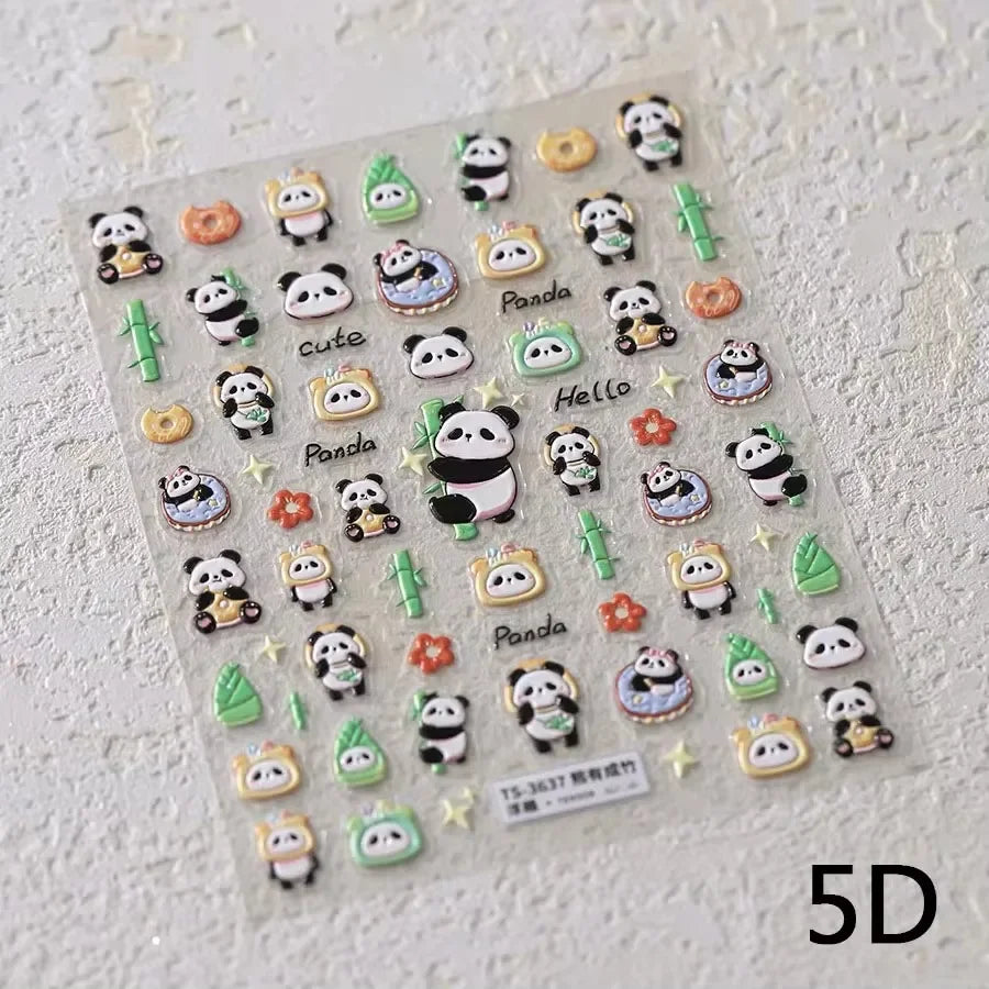 Bowknot Bear Cake Chocolates Food Star Cherry Apple Cook Love Heart Adhesive Nail Art Sticker Rhinestone Reliefs Manicure Decal (ONLINE ORDER ONLY)