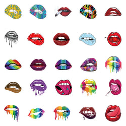 10/30/50pcs Cool Fashion Anime Sexy Lips Stickers Decal Laptop Skateboard Car Motorcycle Phone Bike Luggage Graffiti Sticker (ONLINE ORDER ONLY)